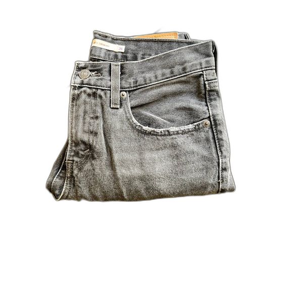 Levis Women Middy Straight Jeans, Washed Black, Size W26, red tab, zip fly jeans - Picture 3 of 16